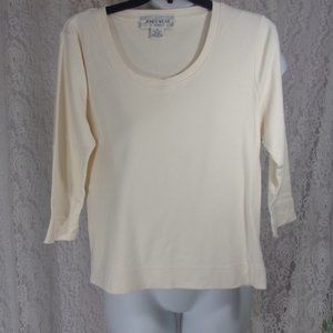 Jones Wear Off White Natural Top Tee Cotton NWOT